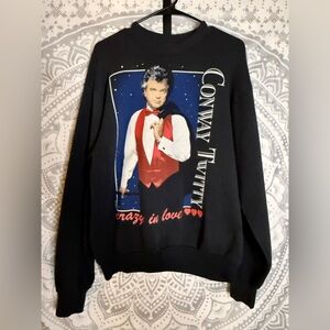 Conway Twitty Vintage Black Sweatshirt GREAT condition
